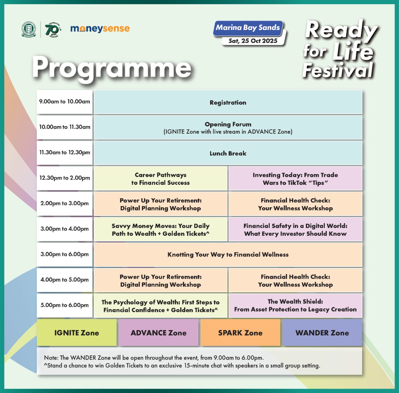 ready for life programme line-up