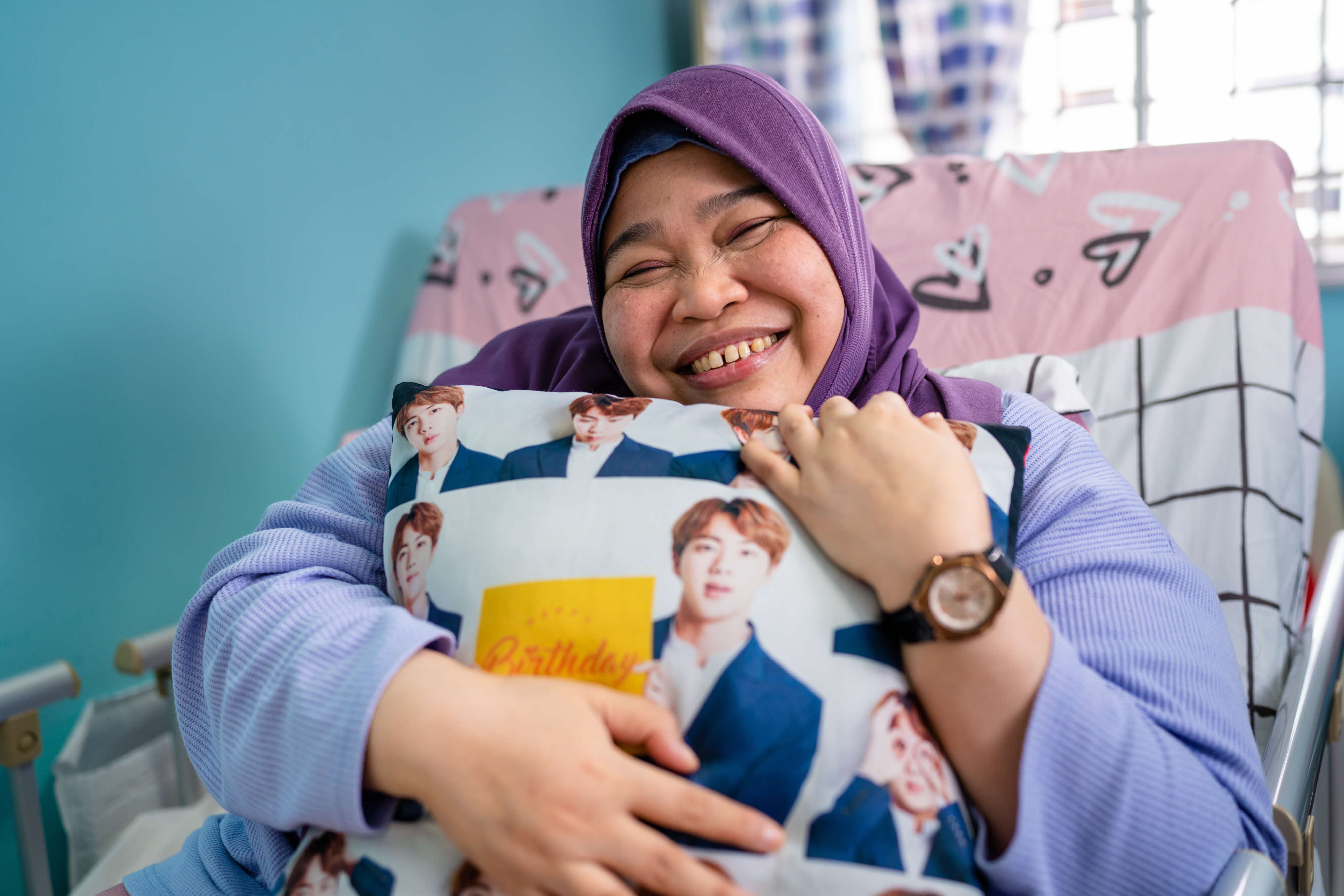 Sutana with her favourite BTS member, Jin