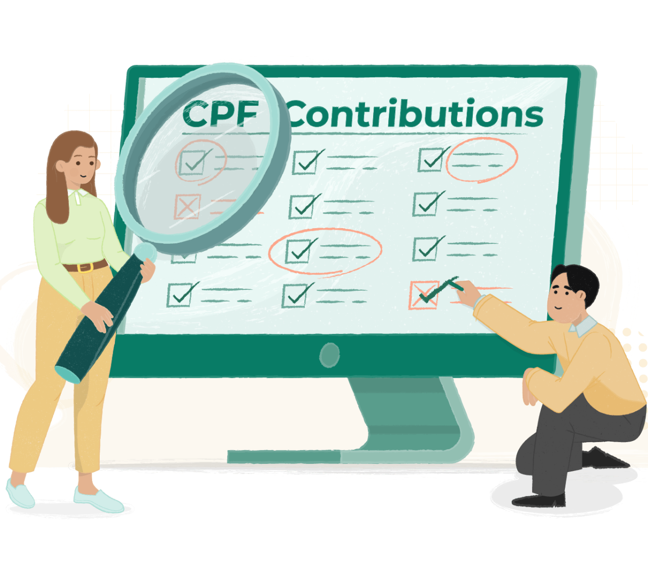 Self-rectifying errors made in CPF contributions