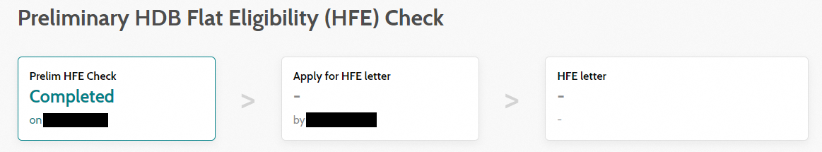 HDB  Application for an HDB Flat Eligibility (HFE) Letter